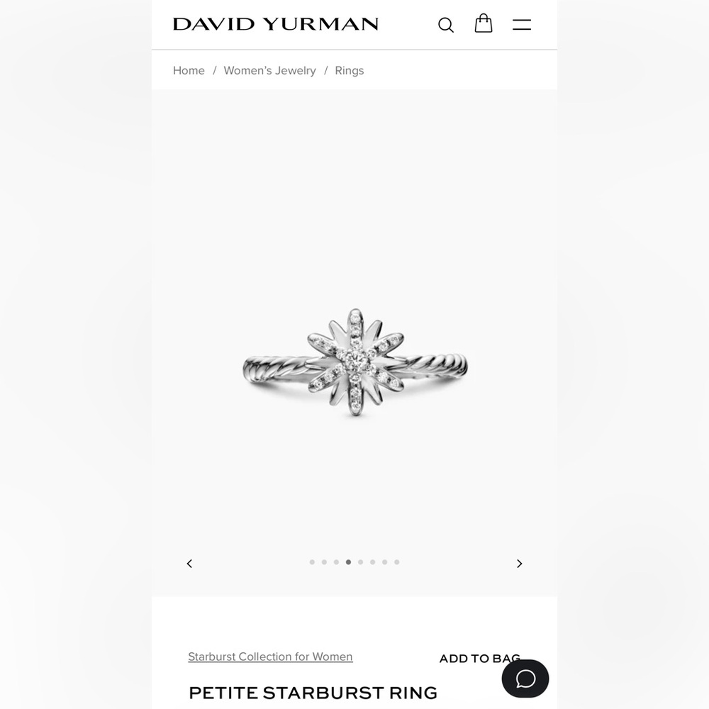 David Yurman Petite Starburst Ring with Diamonds